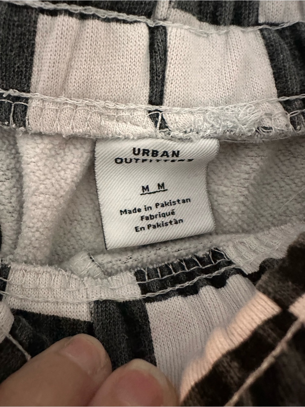 Urban Outfitters Black & White Checkered Drawstring Athletic Shorts - Picture 8 of 8